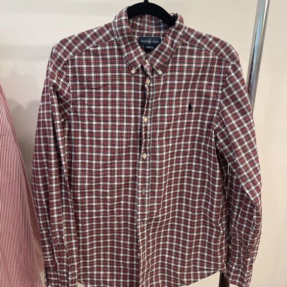 Ralph Lauren Boys XL (18-20)‎ Plaid Long Sleeve Button Down Holiday Christmas - Picture 3 of 4